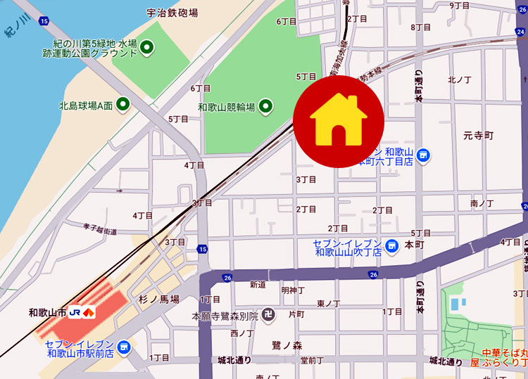 和歌山市地図